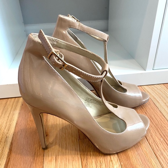 INC International Concept Nude Open Toe heels - Picture 3 of 7